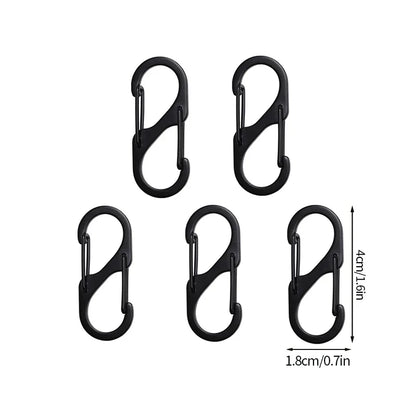 5PCS S Type Carabiner Anti-Theft Aluminum Alloy