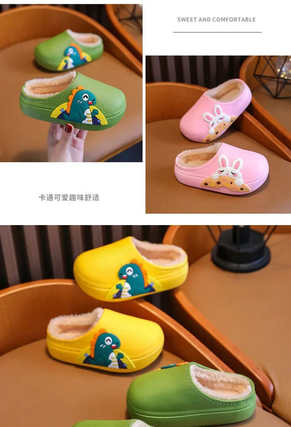 Kids Cute Non-Slip Winter Slippers